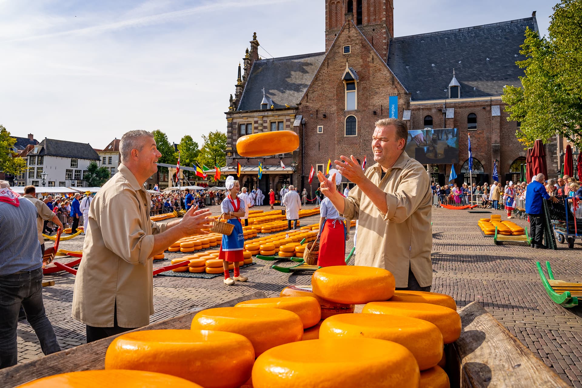 Le déroulement d'un marché du fromage